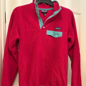 Patagonia Synchilla Pink and Teal Pullover